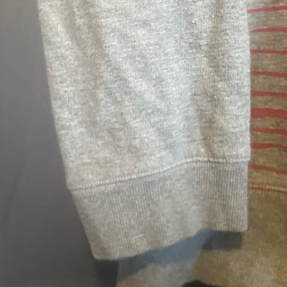 DKNY Gray and Pink Striped Hooded Sweatshirt size XXL - Picture 4 of 10